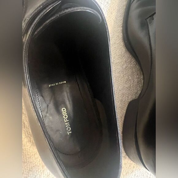 Tom Ford mens Black Leather Double Monk Strap Shoes size 13 main image 12